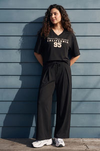 Zivame Knit Poly Athleisure Wide Leg Lifewear Bottom - Tap Shoe — thumbnail 1